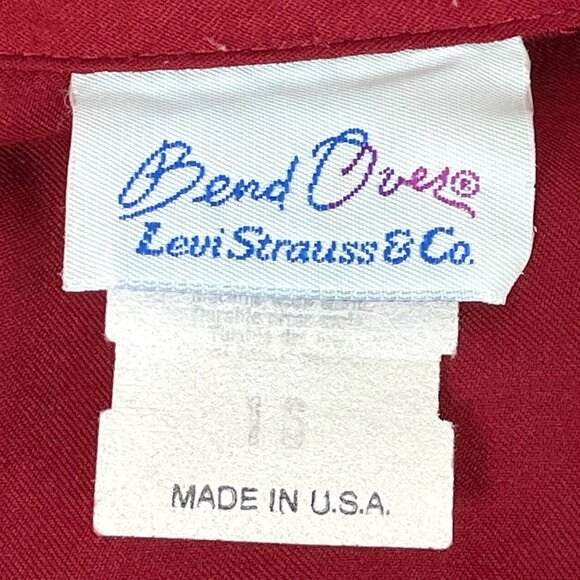 Vtg 80s Levis Bend Over LS Top Sz 16 Pleats Career Professional Capsule Staple - Picture 6 of 6